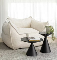 
              Boring Boucle Bean Bag Sofa,Beige Upholstered Double Bean Bag Chair,Bean Bag Couch For Adults and Kids-The Pop Maison
            