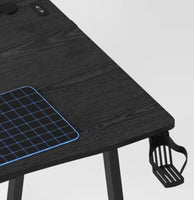 
              Gaming Desk with LED Lights and Headphone Holder Black - Room Essentials
            