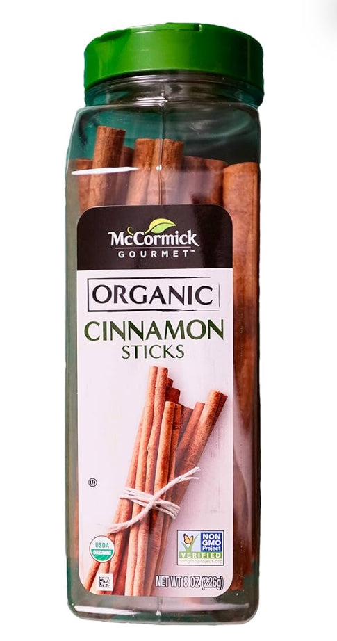 McCormick Organic Cinnamon Sticks, 8 Ounce
(226g)DLC: Dec24