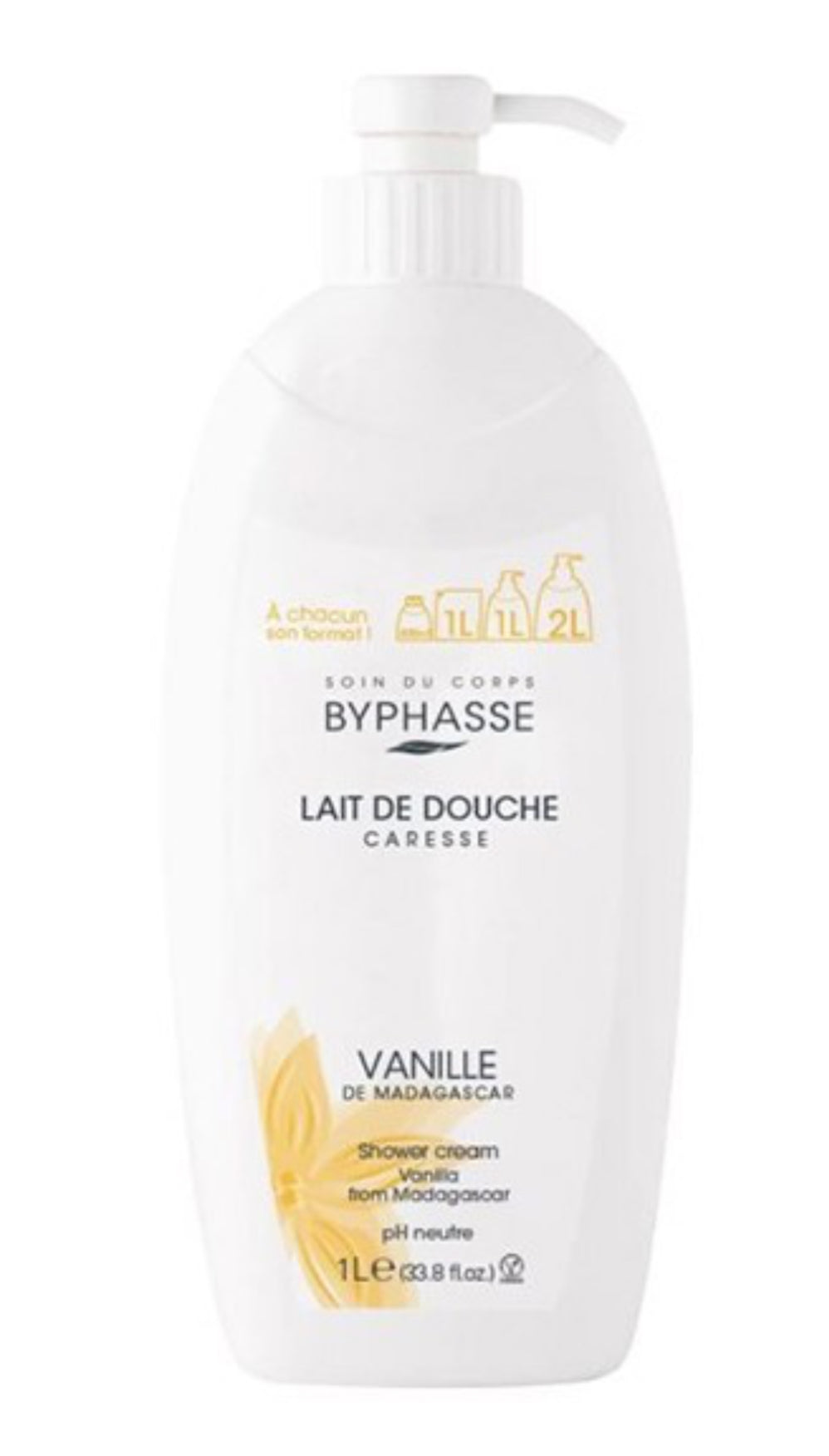 BYPHASSE Caresse Shower Cream Vanilla Flower 1L