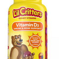 L’il Critters Vitamin D3 Daily Gummy Supplement for Kids, for Immune & Bone Support, Peach and Berry Flavors, 60 Gummies DLC: Oct25