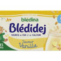 Blédina - Blédi'dej Céréales Lactées Vanille Brique Bébé Dès 6 mois
(4x25cl) DLC: 03 Janv25
