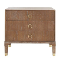 Lorna 3 Drawer Nightstand Navy - Safavieh LPFN974893