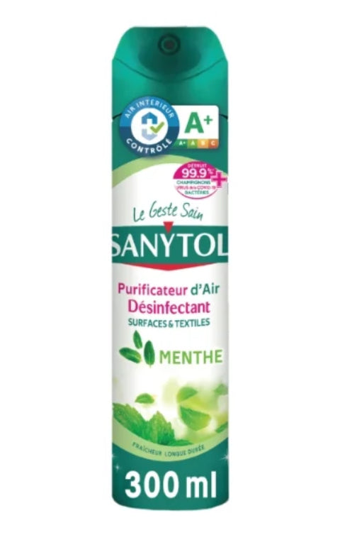 Désodorisant Désinfectant Menthe SANYTOL
l'aérosol de 300mL