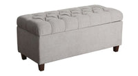 
              Ainsley Button Tufted Storage Bench - Silver Ash - HomePop (L 1m x 25cm, La 45cm, H 45cm,)
            