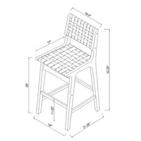 Ceylon Woven and Wood Barstool Natural - Threshold