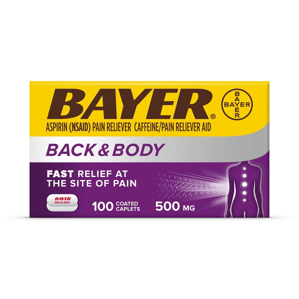 Bayer Aspirin Back & Body Extra Strength Coasser Caplets - 100 CT DLC: AVR24