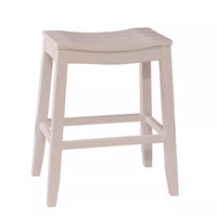 30" Fiddler Wood Backless Counter Height Barstool Black - Hillsdale Furniture: Saddle Seat, Matte Finish, Farmhouse Style