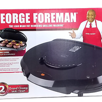 George Foreman Black Indoor Non-Stick Countertop Grill GR35VTB 2 Year Warranty