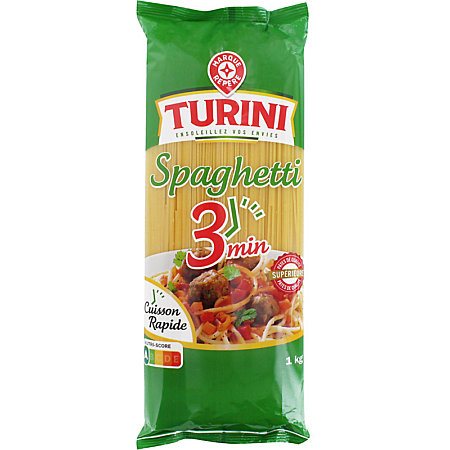 Spaghetti cuisson rapide - 1KG - TURINI DLC: Sept26