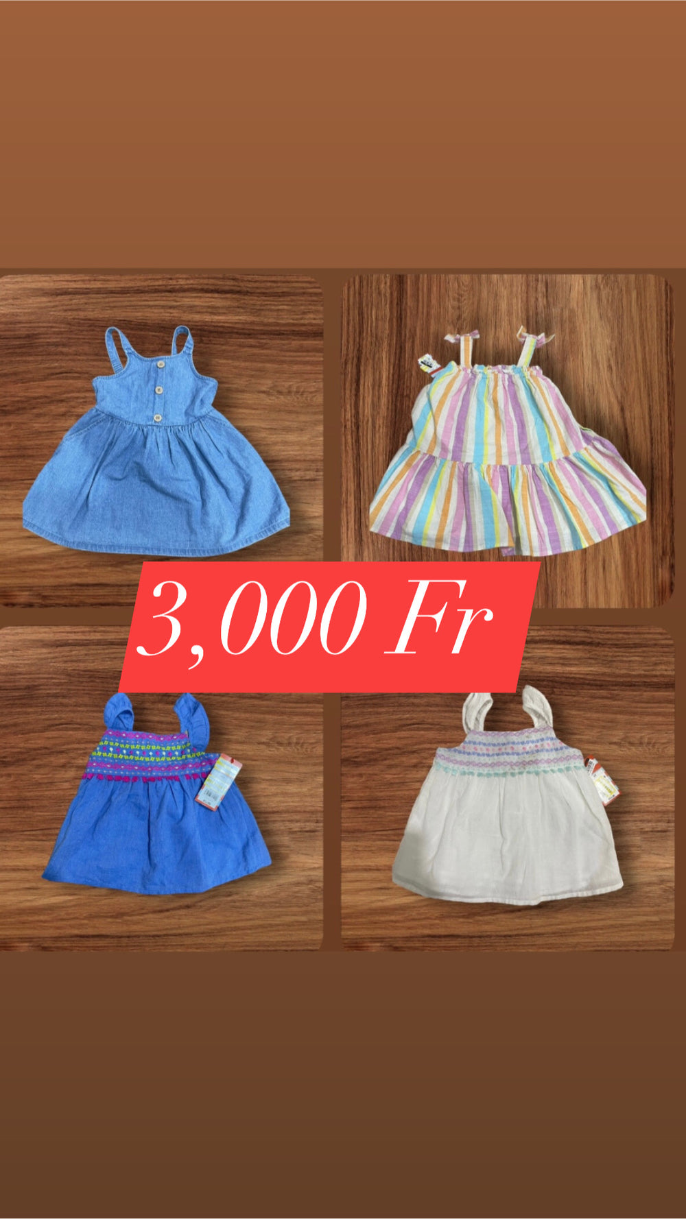 Vetement MCI0126 ** Robe fille (Lot de 6)