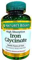 
              Nature's Bounty Iron Glycinate 300 Count EXP 04/2028
            