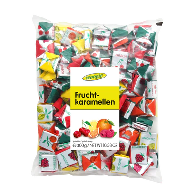 Woogie Fruit Toffees Chewing Gum 300g DLC: FEV2024