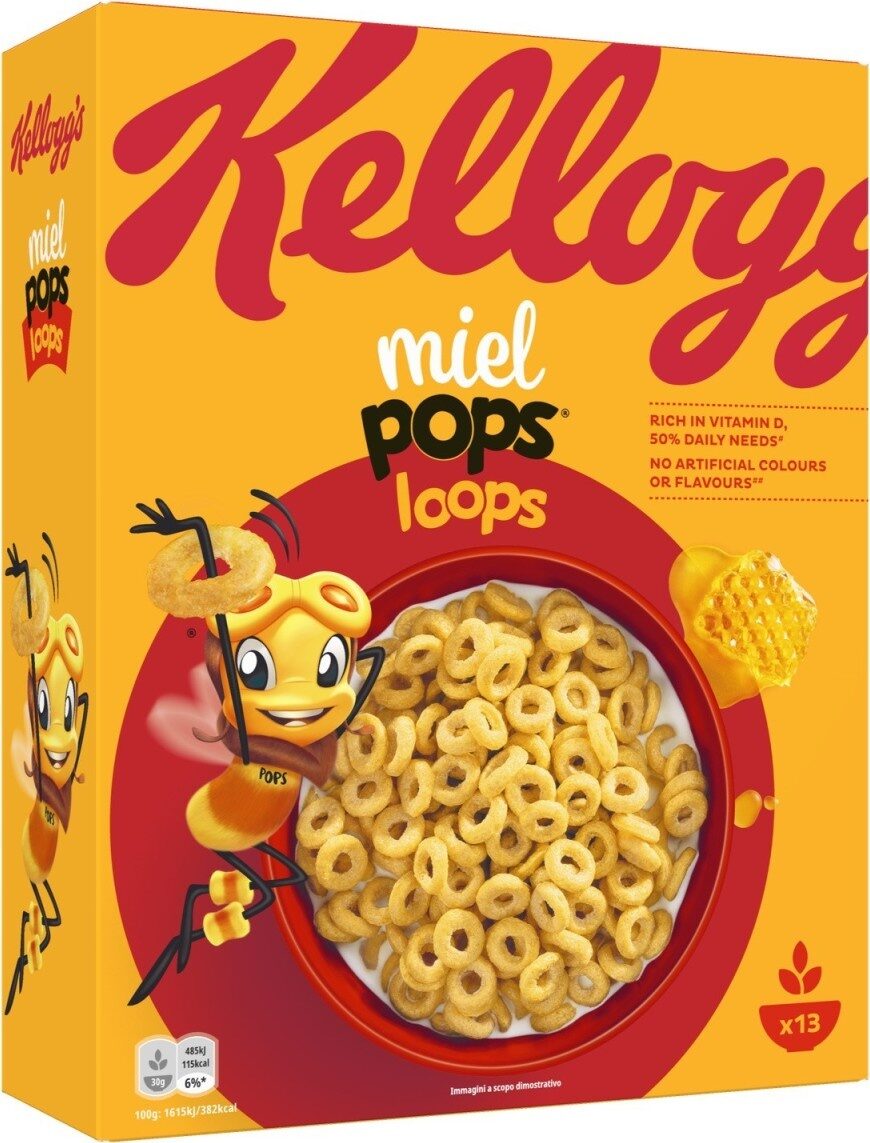 Céréales Miel Pops Cracks - Kellogg's - 400 g DLC: JAN2024