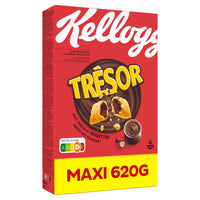 KELLOGG'S Trésor Céréales Fourrées Chocolat Noisettes 620g DLC: 30 AOUT2023