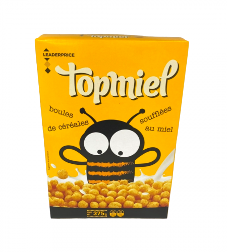 Leader Price Topmiel Boules de Céréales Soufflées au Miel 375g