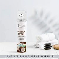 Instyle Fragrances | Body & Hair Mist | Caribbean Coconut Scent | With Panthenol | CLEAN, Vegan, Paraben Free, Phthalate Free | Premium 8 Fl Oz(236ml)