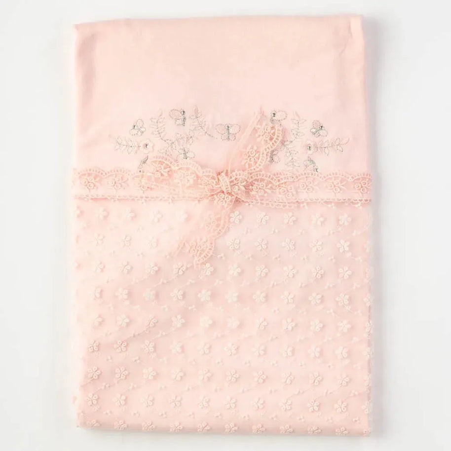 Anna Babba baby blanket 80×80 - Salmon