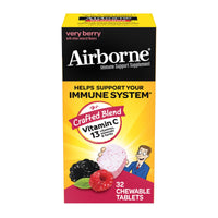 
              Airborne Original Immune Support Supplement Chewable Tablets Berry 32 Ct DLC: JUIL24
            