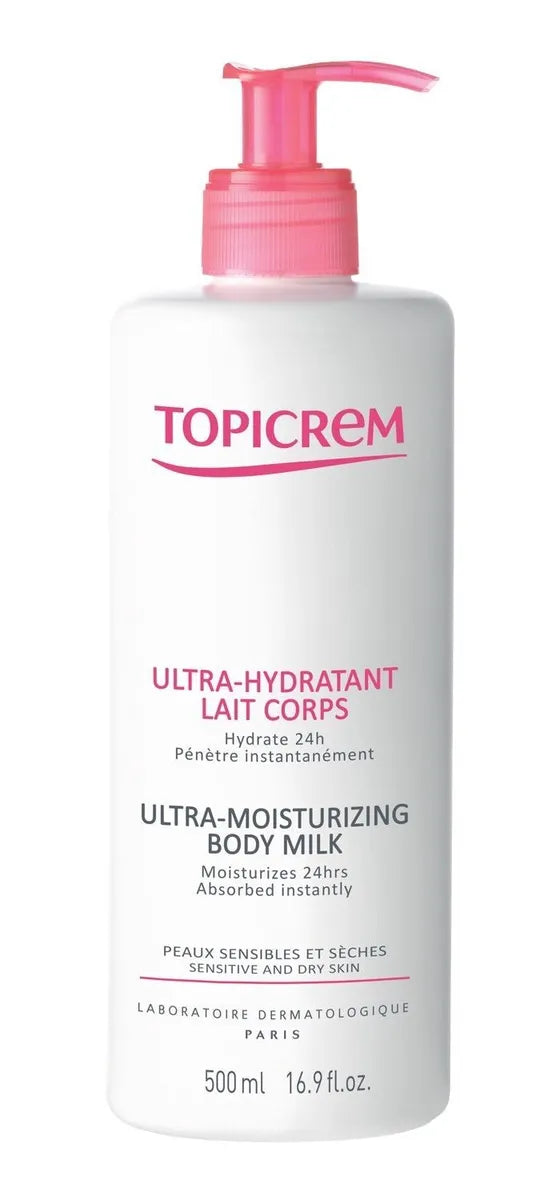 Topicrem Ultra-Moisturizing Body Milk 500ml for Dry, Sensitive Skin DLC: Dec2026