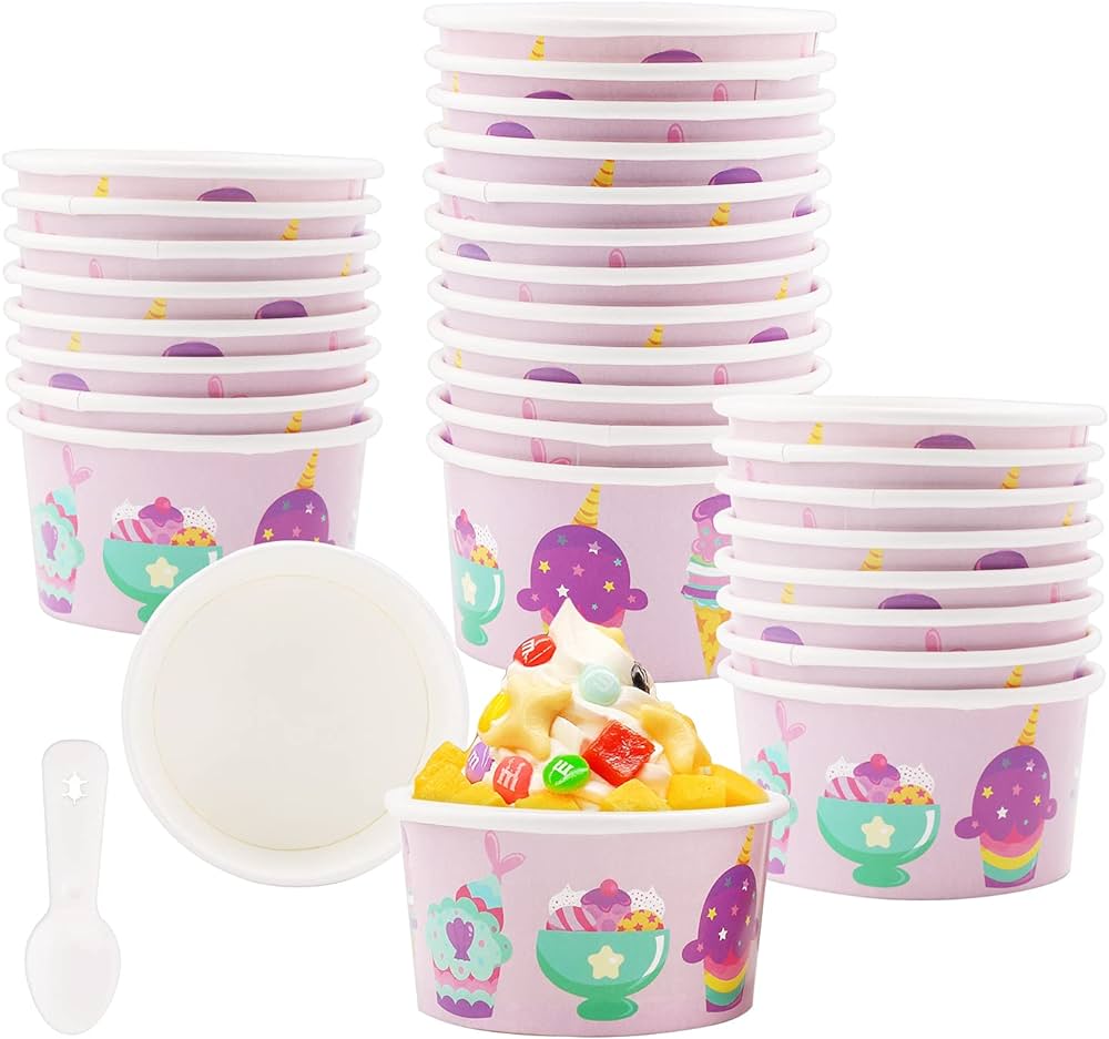 Bols de Crème Glacée 20pcs