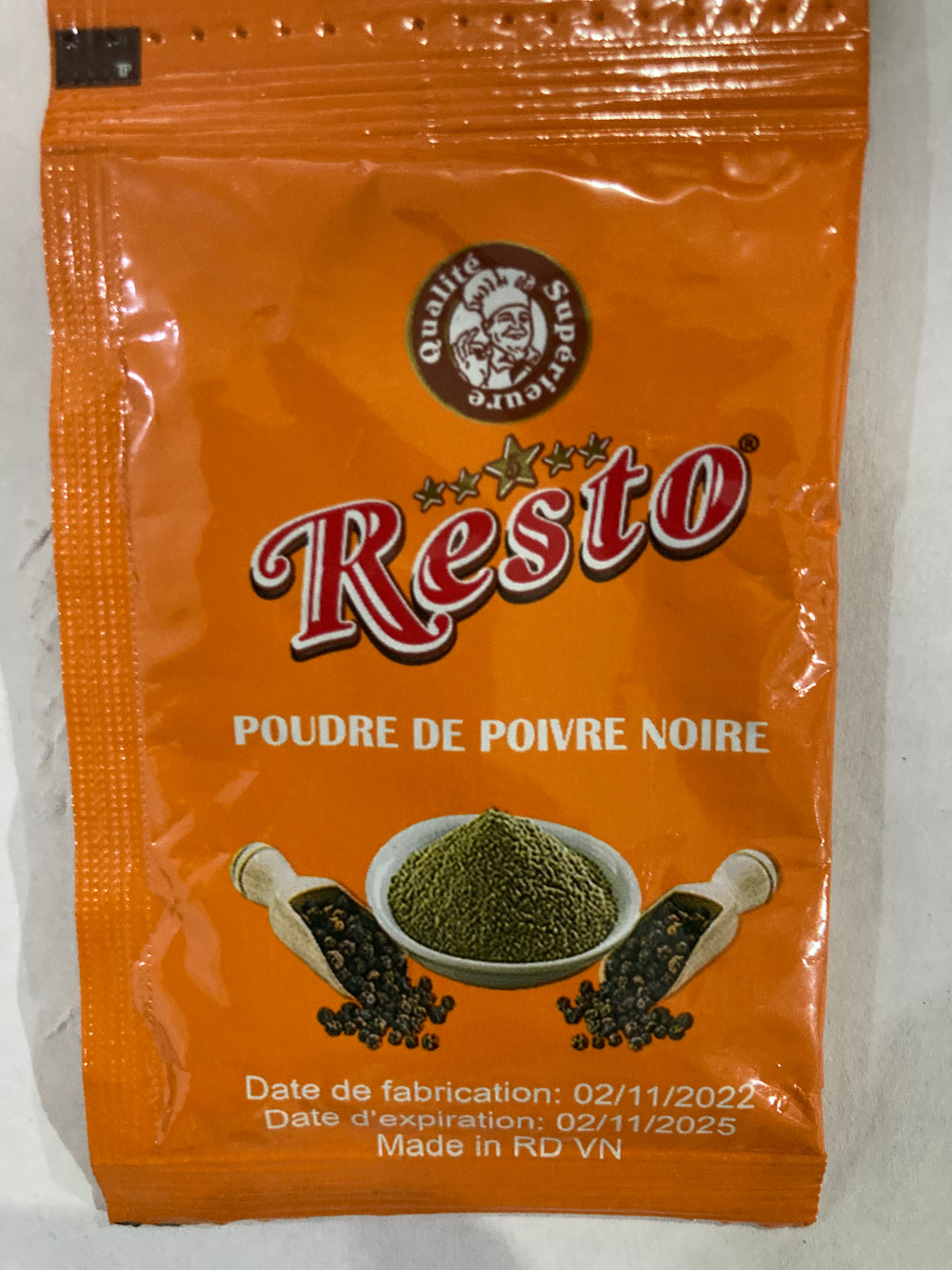 3g Poivre Noire 250 Fcfa / 10 Sachets