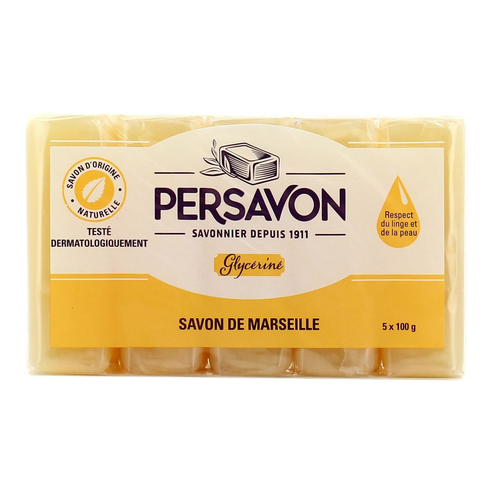 PERSAVON SAVON DE MARSEILLE GLYCÉRINÉ PARFUM FRAIS, 5X100g
