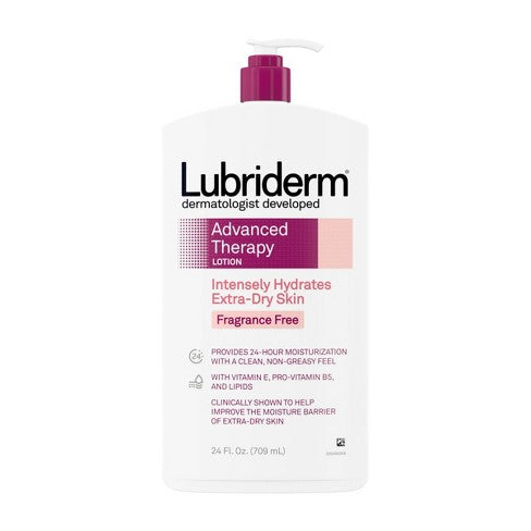 Lubriderm Advanced Therapy Lotion For Extra Dry Skin with Vitamin E and B5 - Unscented - 24 fl oz 709mL