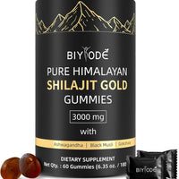 BIYODE
Gummies Shilajit : Shilajit pur de l'Himalaya Riche en Ashwagandha Gaulshura Acide fulvique 85 micronutriments Convient aux hommes et aux femmes Sans sucre ajouté Sans OG DLC:10/2026 ko ko