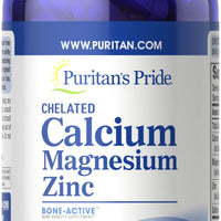 Chelated Calcium Magnesium Zinc 100-comprimes DLC:11/25