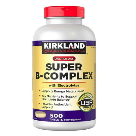 Kirkland Signature Super B-Complex with Electrolytes 500 Tablets DLC: 08/2027