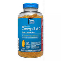 
              Members Mark Omega 3-6-9 Softgels, 1600 mg (325 unités) – Santé du cœur, du cerveau, des articulations, de la peau et des yeux, mélange d'acides gras essentiels
            