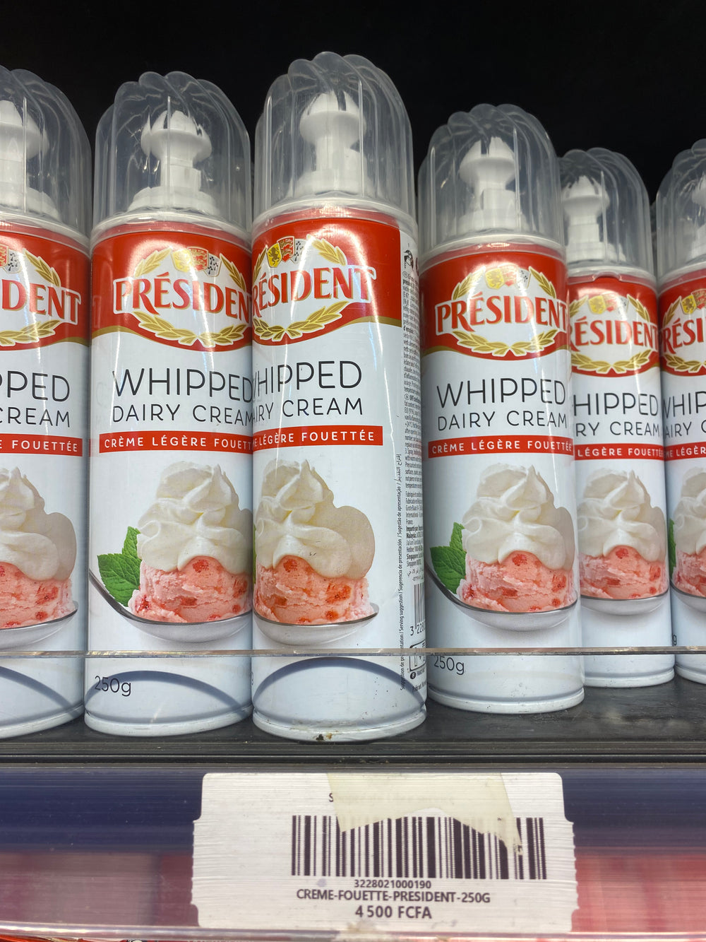 Président whipped dairy cream 250g