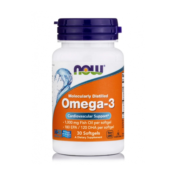 Now Foods Oméga-3 1000 mg, 30 gélules DLC: 11/2028