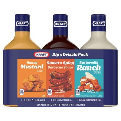 Kraft Dip & Drizzle Sauce, 3 pk. DLC: Mai25