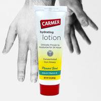 1oz Tube Carmex HYDRATING Lotion Hand Foot Concentrated Aloe & Vitamin E