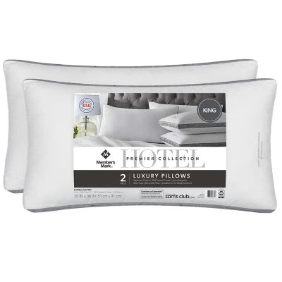 Member's Mark Hotel Premier Collection Bed Pillows, 2 Pack