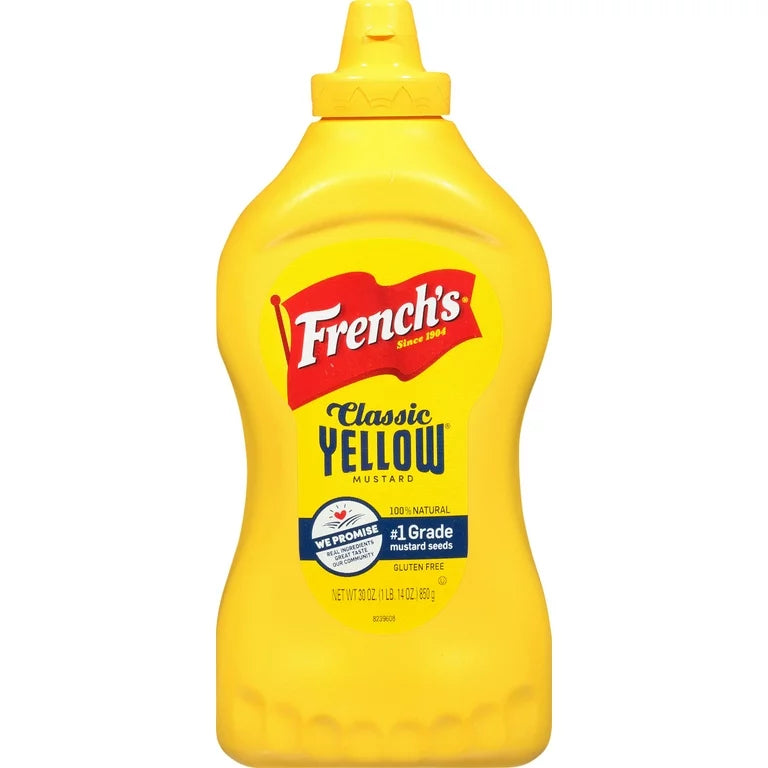 French's 100% Natural Classic Yellow Mustard 30 oz. 850g DLC: Juillet25
