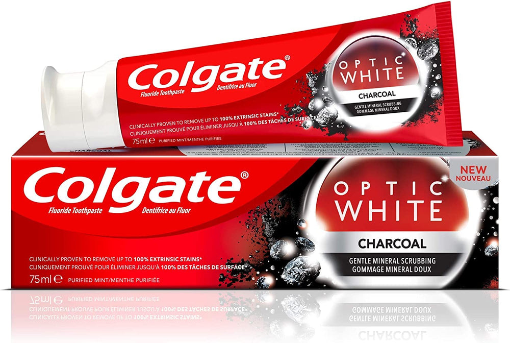 COLGATE OPTIC WHITE CHARCOAL 75ML