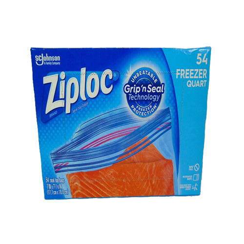 Ziploc 54 Freezer Quart Seal Top Bags