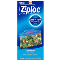 Ziploc – Sacs Congélation Format Demi-Gallon (40 sacs)