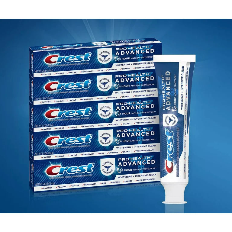 Crest Pro-Health Toothpaste, Advanced White for Teeth Whitening 5.8 oz. DLC: MAR26