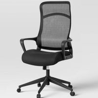 Comfort Office Chair Black - Room Essentials: Ergonomic, Adjustable, Mesh Back, 5-Wheel Base