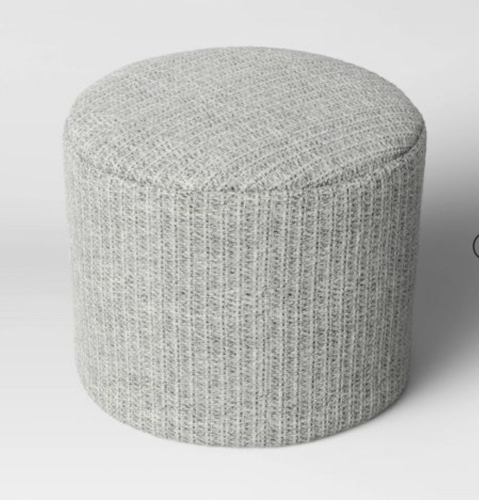 Alderson Round Pouf - Threshold: Transitional Footrest, Wool-Blend Cylinder, No Assembly Required LPEU857088