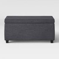 Double Storage Ottoman Dark Gray - Room Essentials LPEU843117