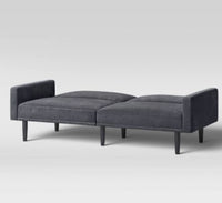 
              Futon Sofa with Arms Charcoal Gray - Room Essentials
            
