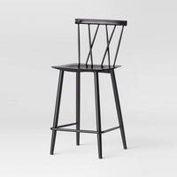 Becket Metal X Back Counter Height Barstool Black - Threshold (89,4 x 39,7 x 47,3 cm)