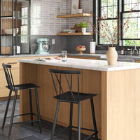 Becket Metal X Back Counter Height Barstool Black - Threshold (89,4 x 39,7 x 47,3 cm)