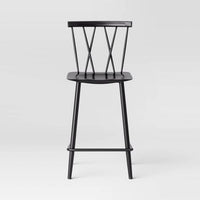 
              Becket Metal X Back Counter Height Barstool Black - Threshold (89,4 x 39,7 x 47,3 cm)
            