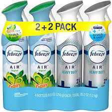 Febreze Air Freshener, 4-Pack (2 x Gain Original, 2 x Heavy Duty, 8.8oz.)